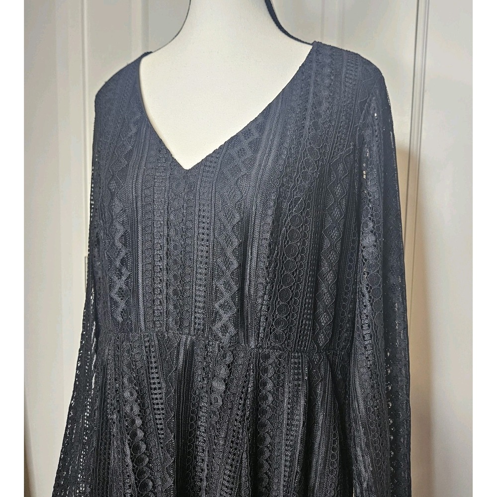 Torrid Black Lace Dress Longsleeve Size 0 Lined Pockets‎ Day To Night